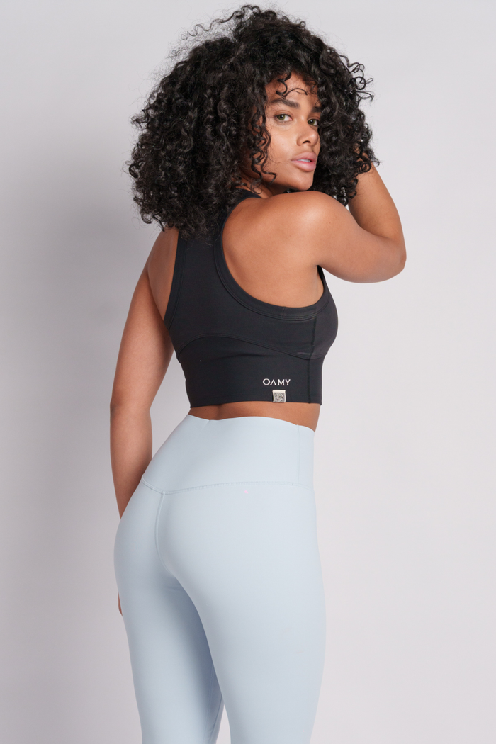 OAMY Soft-Skin Padded Crop in Black