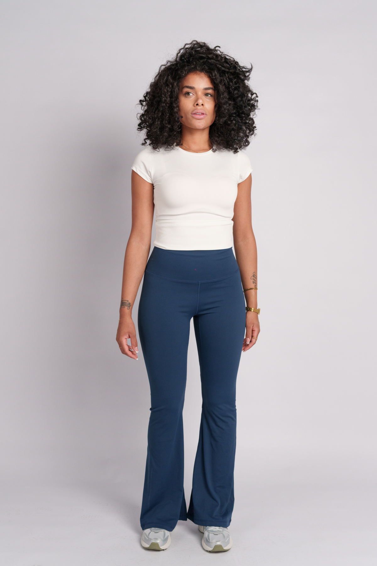 OAMY Soft Skin Flared Pant in Navy