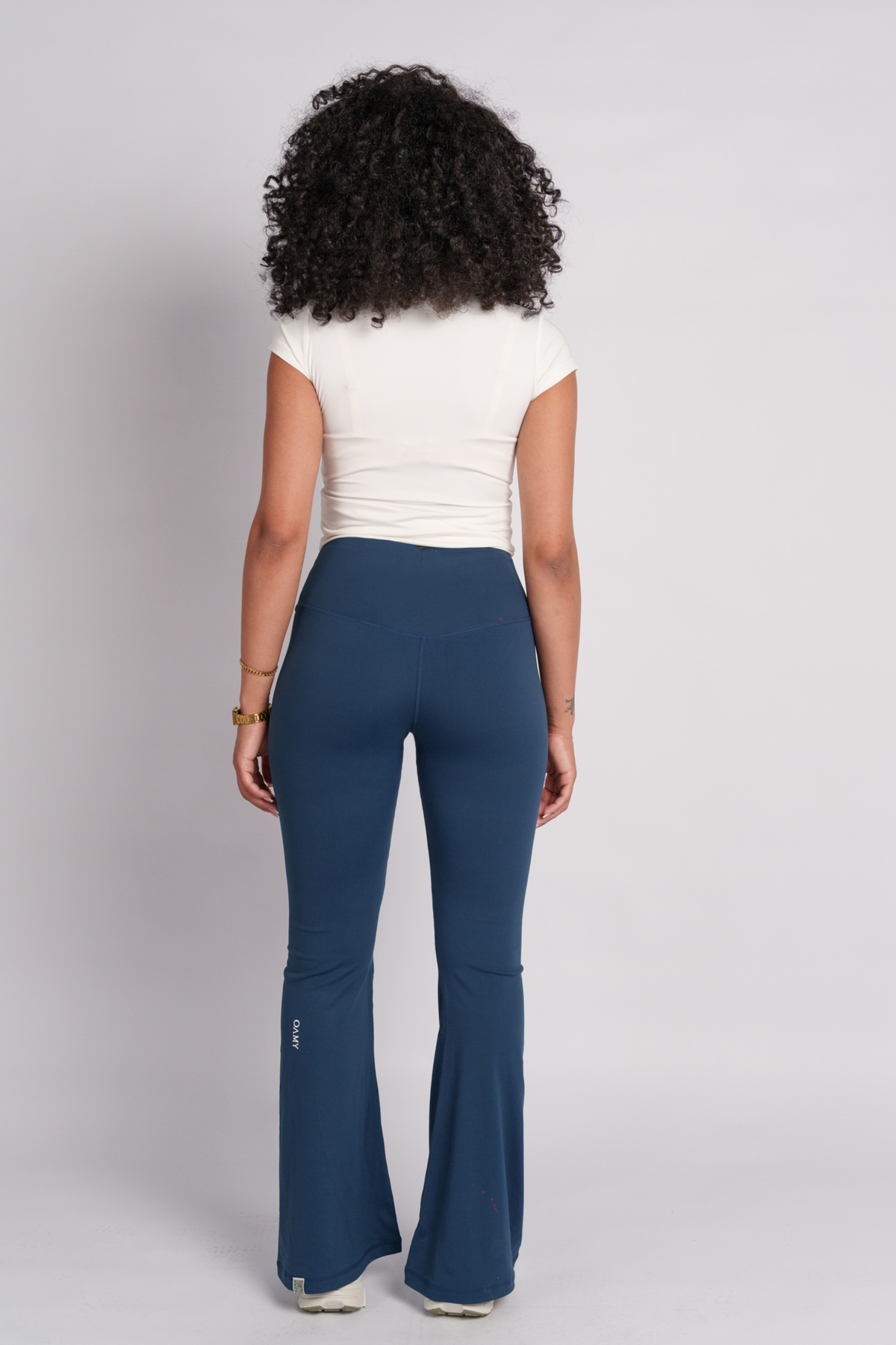 OAMY Soft Skin Flared Pant in Navy